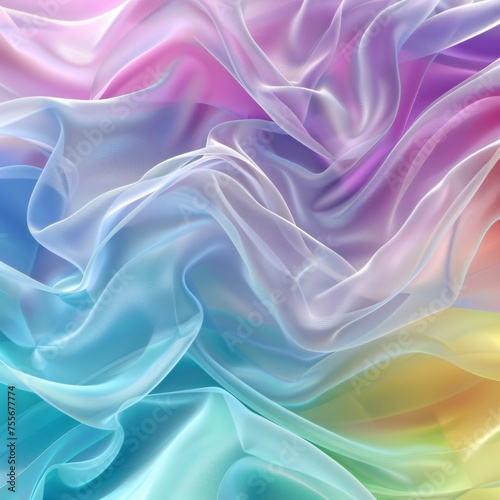 A Colorful Piece of Fabric With a Rainbow Pattern