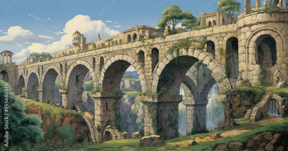 argestone building with a lot of arches