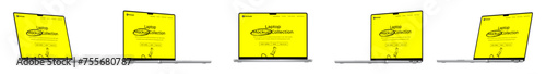 Laptop Mockup from Various Angle | Fully Editable File, Replaceable Screen, Separated Shadow and Background | Super High Resolution