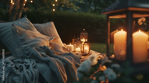 tree with candles and decorations