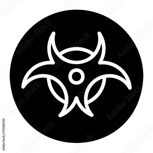 biohazaard glyph icon