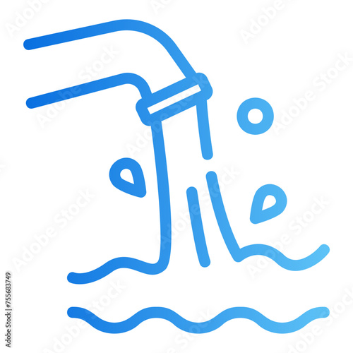 waste water gradient icon