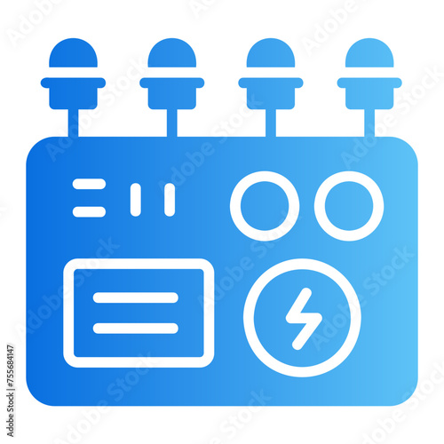 electric generator gradient icon