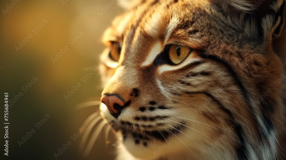 Fototapeta premium close up photo lynx eyes and face