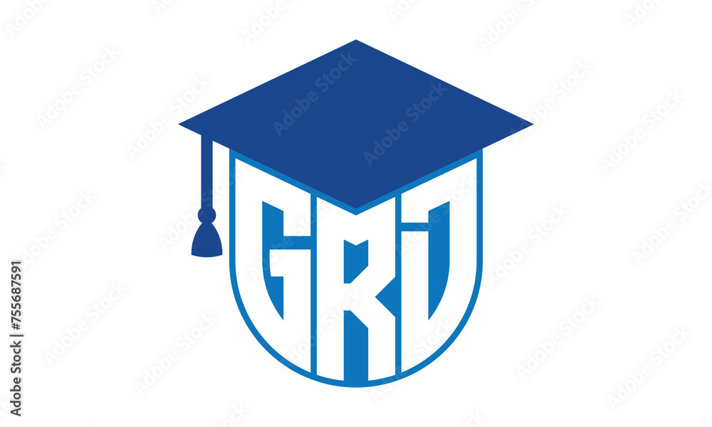 Gradright Logo GRD initial letter academic logo design vector template. school college ...