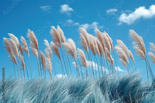 wind mild in the grass field landscape professional photography