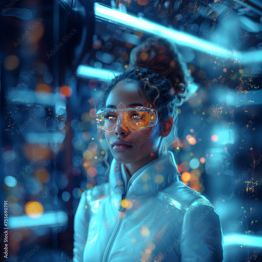 Black Female Lab Coated Scientist Black Female Lab Coated Scientist