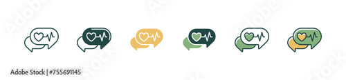 online doctor health consultation talk icon set medical check-up health care assistant vector illustration