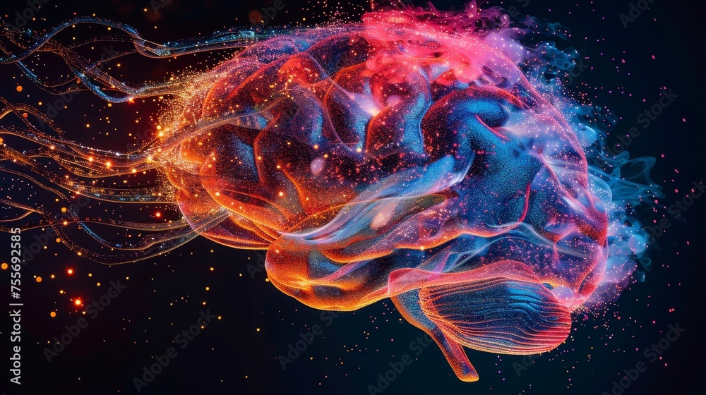 A Vibrant Brain Shape Network With Neural Connection A Vibrant Brain Shape Network With Neural Connection