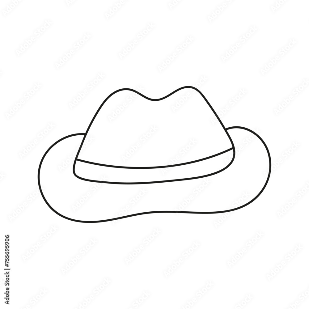 Hat. Vector illustration in doodle style Hat. Vector illustration in doodle style