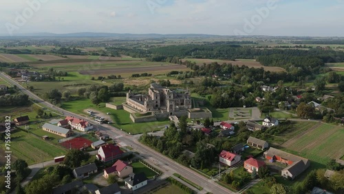 Landscape Ruins Of Krzyztopor Castle In Ujazd Aerial View Poland photo