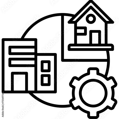 Hybrid Work Icon