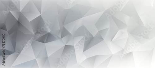 Abstract geometric background with seamless polygonal mosaic gradient texture in white and gray colors.
