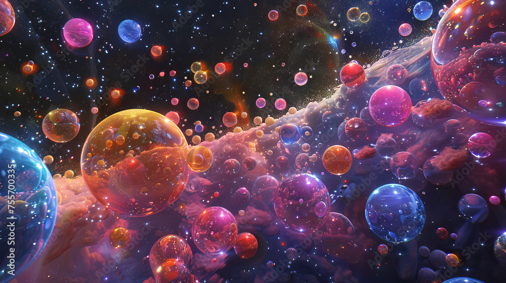 The image features a chaotic multiverse with raw style and a unique color scheme. The image features a chaotic multiverse with raw style and a unique color scheme.