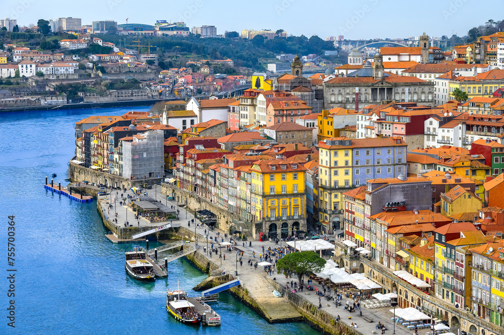 Cityscape in Ribeira District, Porto, Portugal