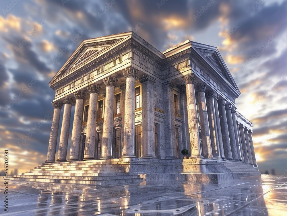 Obraz premium 3D render illustrate of Test the resilience of banks under adverse conditions with Bank Stress Testing simulating scenarios to assess their stability.