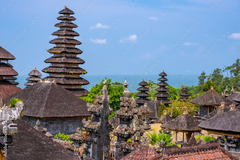 Ancient Hindu temple Besakih on Bali island in Indonesia Ancient Hindu temple Besakih on Bali island in Indonesia
