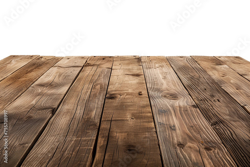 Wooden Plank Isolated on Transparent Background