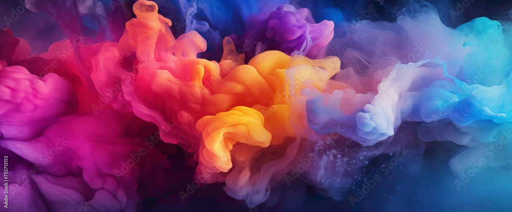 Fototapeta premium Spectacular gradient mixture of colors forming an exquisite display of hues, captured in stunning detail by an HD camera.