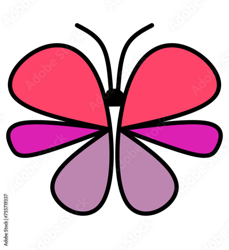 butterfly logo graphic design concept. Editable butterfly element, can be used as logotype, icon, template in web and print - Vector