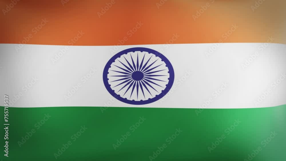 india flag wave animation video