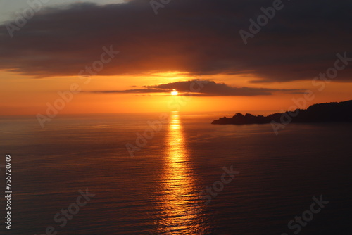 sunset over the sea