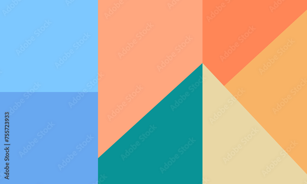 Vibrant abstract composition with geometric shapes in harmonious hues Vibrant abstract composition with geometric shapes in harmonious hues