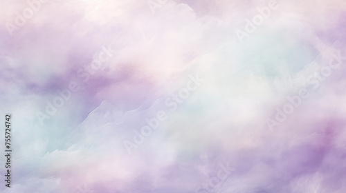 Ethereal Whispers: Pastel Cloudscape with Hints of Purple and Blue