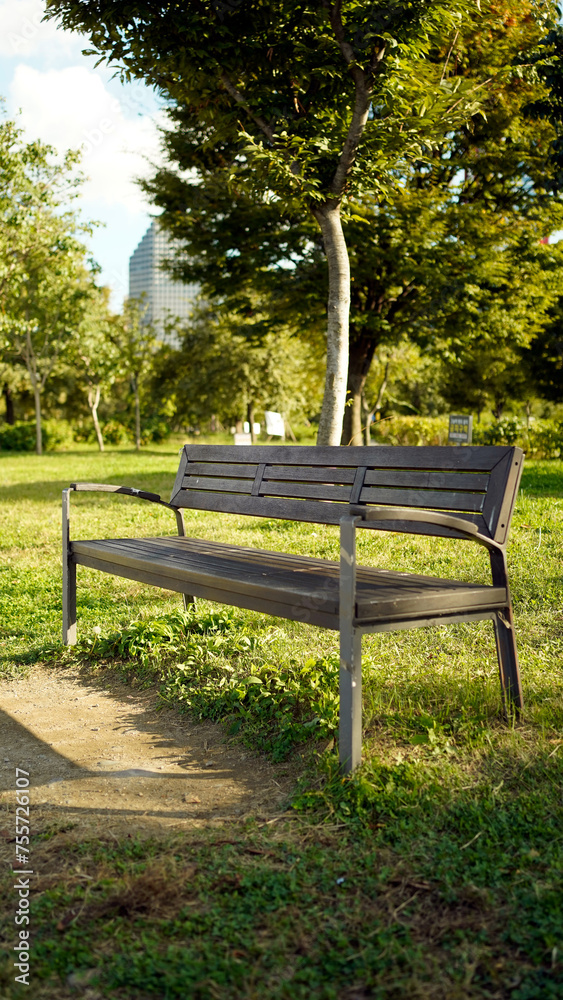 The park chair and Han River Park in Korea The park chair and Han River Park in Korea