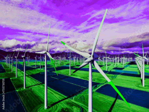 Beautiful Wind Turbines With Sunset In Thailand wind turbines in the Oiz Eolic Park 