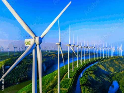 Beautiful Wind Turbines With Sunset In Thailand wind turbines in the Oiz Eolic Park 