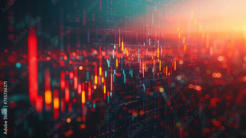 Fototapeta premium Investment, trade, stock, finance and analysis concept.