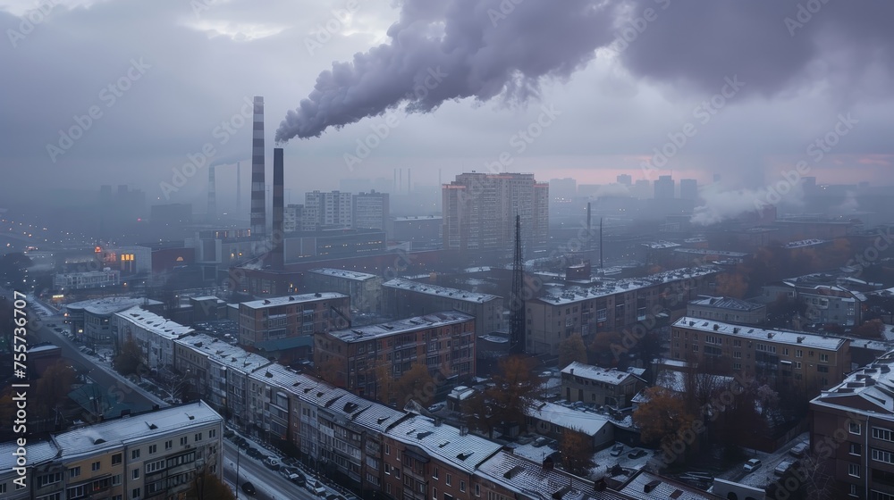 Air pollution by smoke coming out Air pollution by smoke coming out