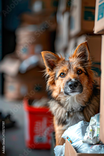 Picture a foundations animal shelter as it opens its doors to newly donated supplies © Rona_65