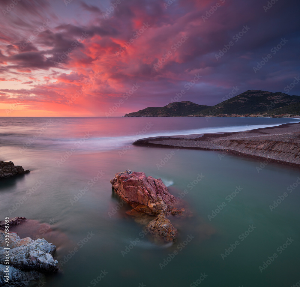 Fototapeta premium Frankreich, Korsika, Galéria, Fango Mündung, Bocca Bassa