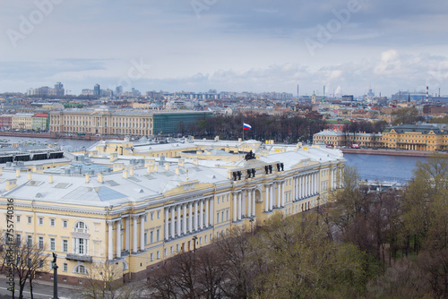Buildings of Senate and Synod in spring day in St. Petersburg, Russia photo