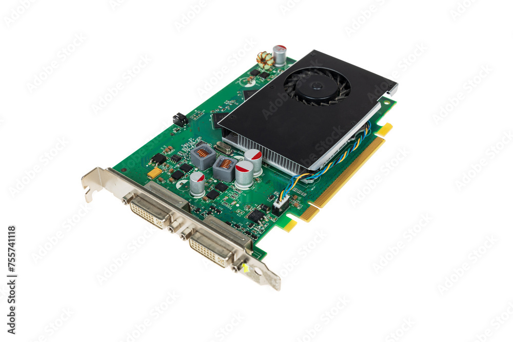 Graphic card isolated on white background. Video card Graphic card isolated on white background. Video card