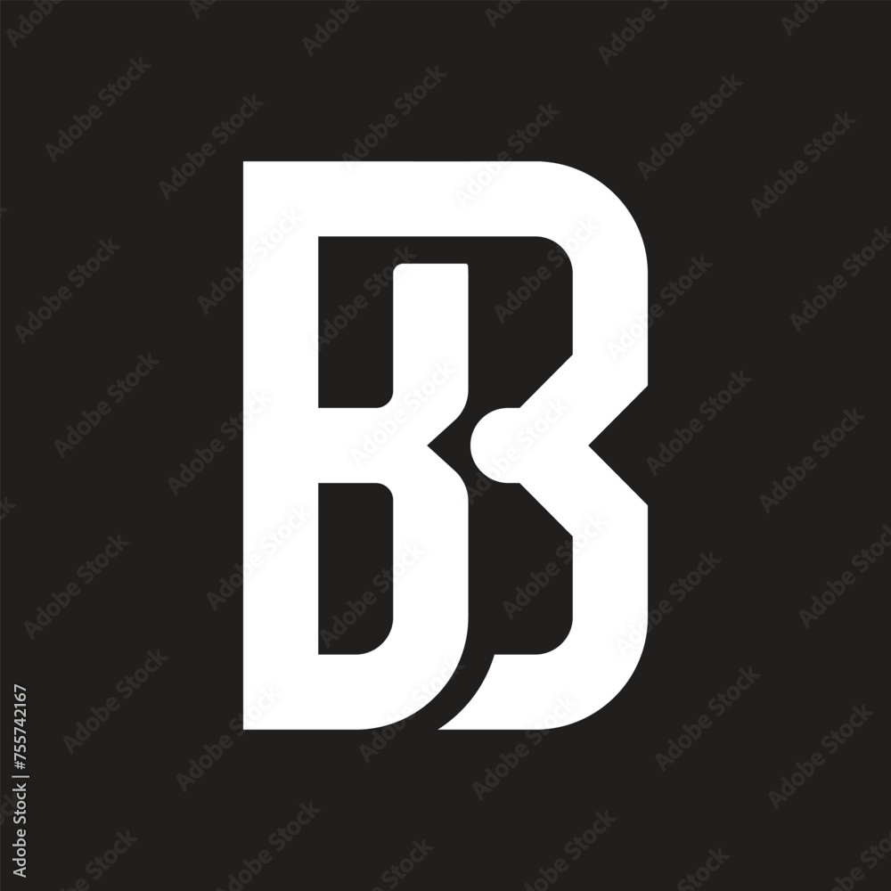 letter bb vector design template - obrazy, fototapety, plakaty 