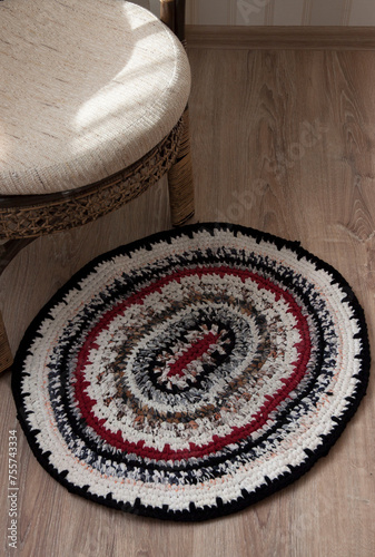 Handmade rug on the floor