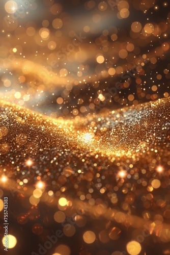 Add a touch of elegance with this abstract golden glitter animation, perfect for creating a luxurious ceremony backdrop.