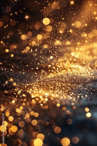 Add a touch of elegance with this abstract golden glitter animation, perfect for creating a luxurious ceremony backdrop.