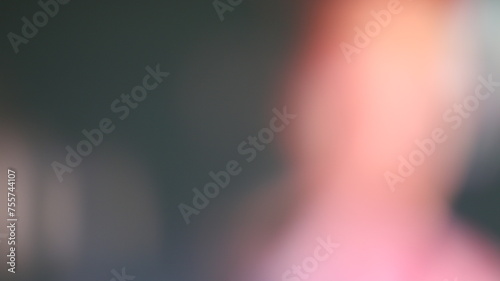 Abstract White and Gray Bokeh Lights Background with Motion Blur Effect