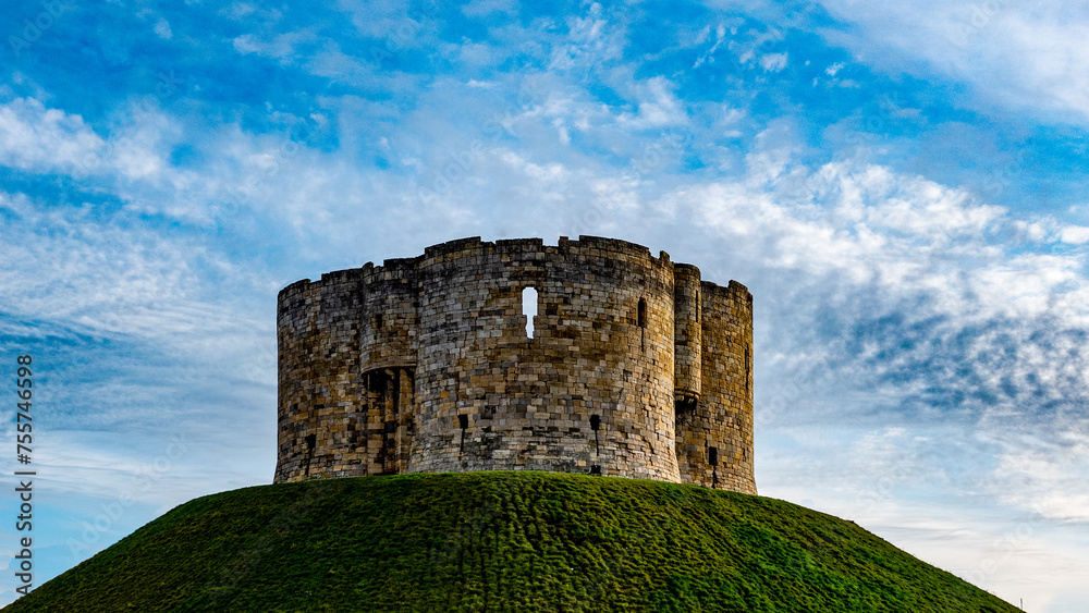 Medieval Clifford's Tower, York, England