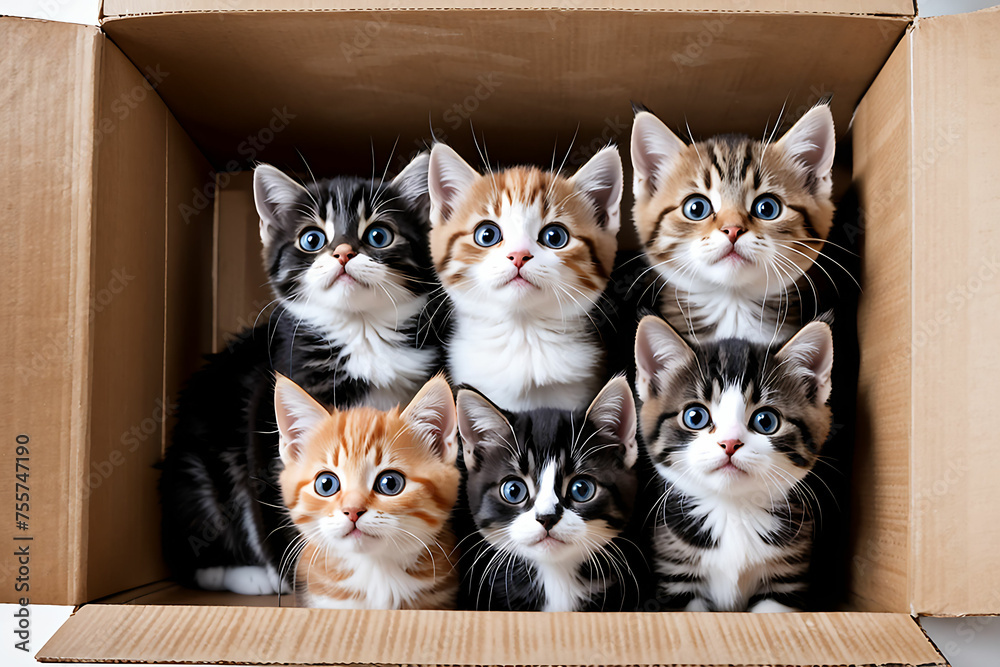 The kittens in the box 
