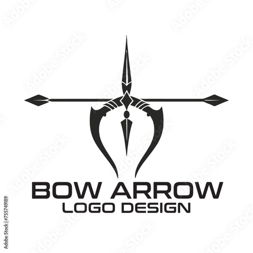 Bow Arrow Vector Logo Design
