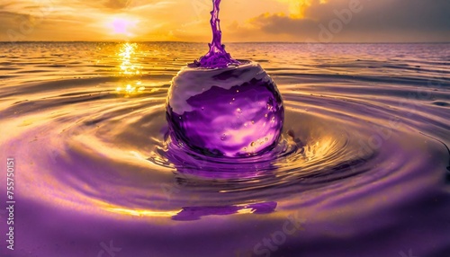Purple Haze: Mesmerizing Swirls of Lavender Liquid in Violet Waters"