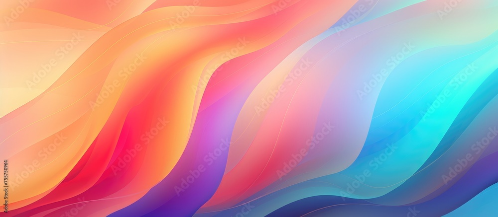 Abstract Multicolored Decorative Elements with Gradient and Defocused Style