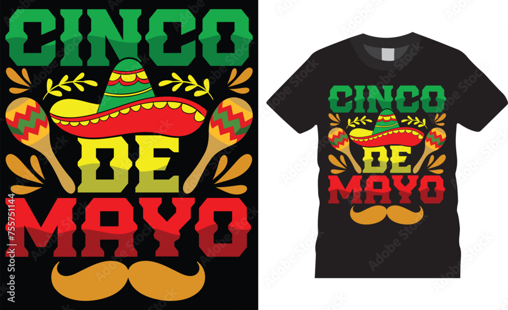 cinco de mayo cinco de mayo t shirt design vector template.