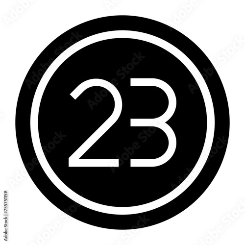 number circle icon