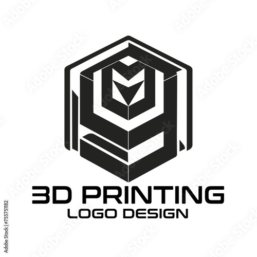 3D Printing Vector Logo Design